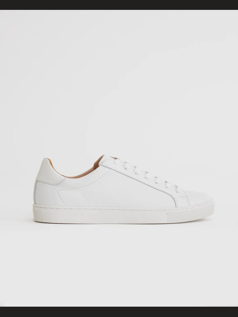 Quince Women's Leather Sneakers in White - Picture 3 of 9